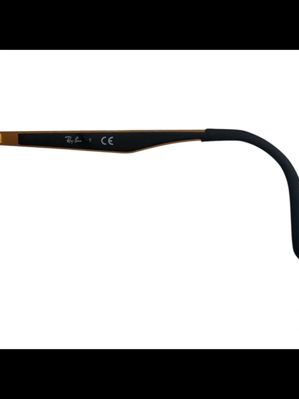 Ray-Ban RX6335 Black & Gold Half-Rim Eyeglass frames Unisex